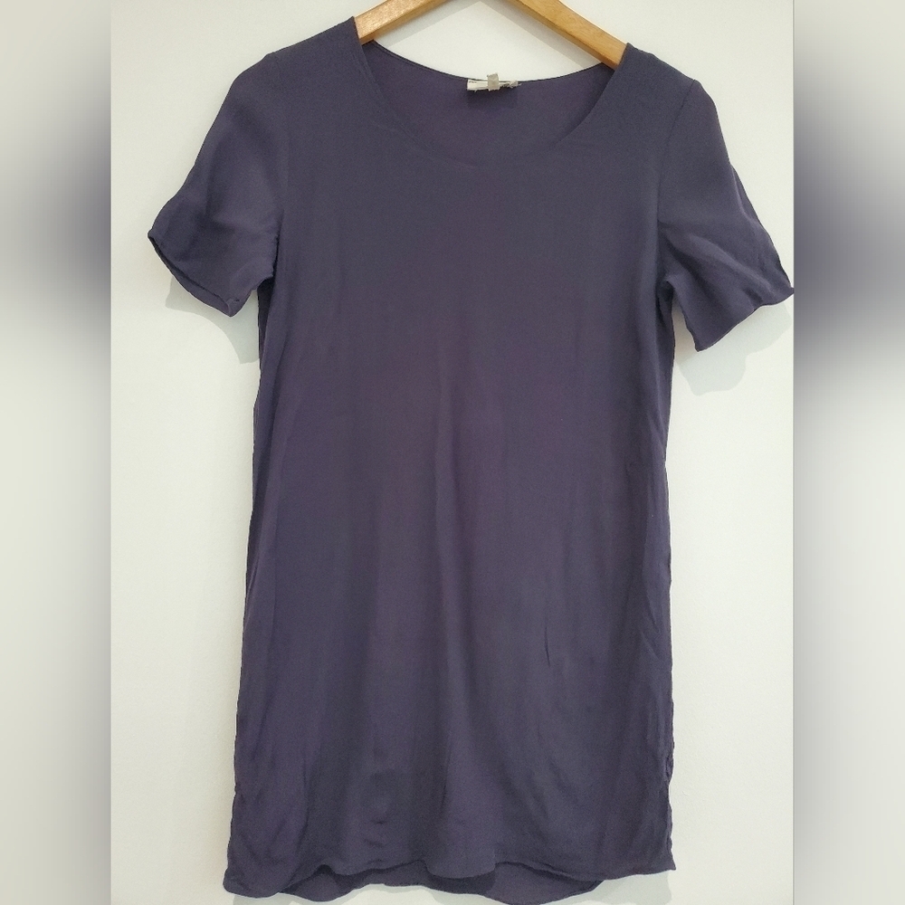 ARITIZA Wilfred Free Navy tshirt style mini dress/tunic sizeXS P2P 17"